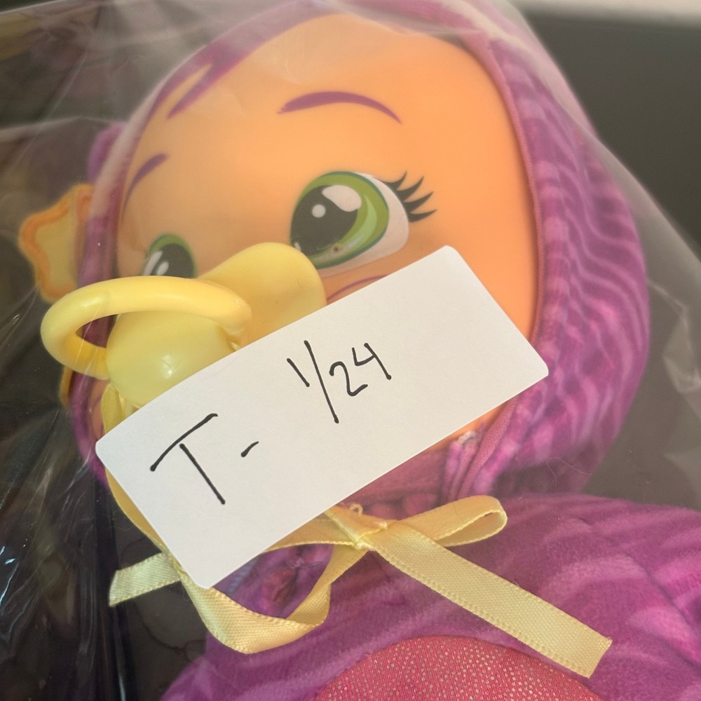 IMC Toys Cry Babies Doll Kids 12in Purple Excellent Katie Tiger Kitty Pajamas - Picture 7 of 7